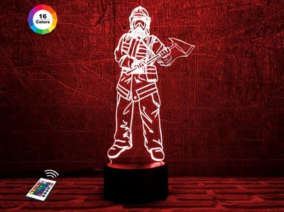 Ночник-светильник 3D "Пожарный 3" 27х13 см 3DTOYSLAMP (2000002621065)