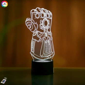Ночник-светильник 3D "Перчатка Таноса" 26х9 см 3DTOYSLAMP (2000002618997)