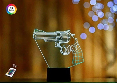 Ночник-светильник 3D "Револьвер" 19х19 см 3DTOYSLAMP (2000002621140)