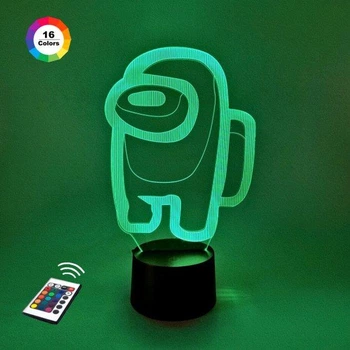 Ночник-светильник 3D "Амонг Ас" 3DTOYSLAMP 25х15 см 000262461