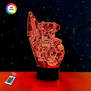 3D ночник-светильник "Пес Патрон" 3DTOYSLAMP 24х14 см (osv0001292)
