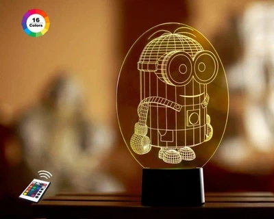 Нічник-світильник 3D "Міньйон Боксер" 3DTOYSLAMP 23х16 см 000262423