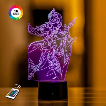 Ночник-светильник 3D "Шэнь Хэ" GENSHIN IMPACT 26х14 см 3DTOYSLAMP (2000002617839)