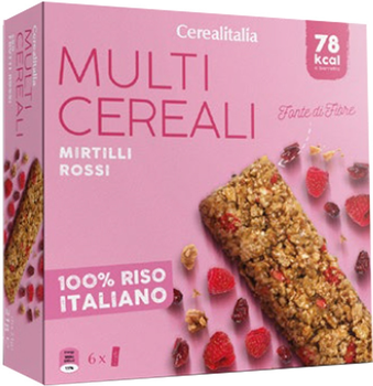 Батончик Cerealitalia мультизерновий Day by Day червоні ягоди з вітамінами та мінералами 126 г (8000020198155)
