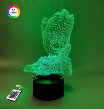 Ночник-светильник 3D "Малыш Грут" 24х14 см 3DTOYSLAMP (2000002621980)