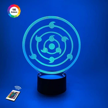 Ночник-светильник 3D "Знак Риннеган Шаринган" 23х16 см 3DTOYSLAMP (2000002622833)