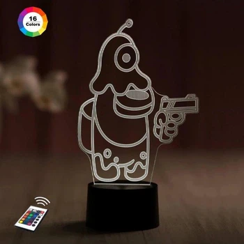 Ночник-светильник 3D "Амонг Ас 2" 3DTOYSLAMP 26х14 см 000262454
