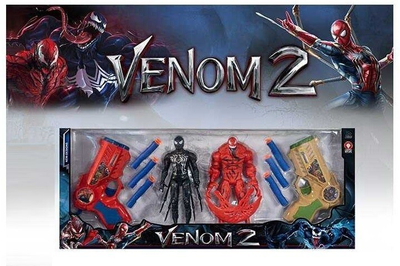 Набір пістолетів Star Toys Factor + 2 герої Venom Spiderman 17 см (26453638) (98795)