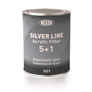 Акриловый грунт Mixon Silver Line 5+1 0,8л + отвердитель 0,16л серый
