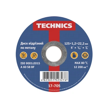 Диск круг отрезной по металлу 125мм 1,2х22 Technics 17-705