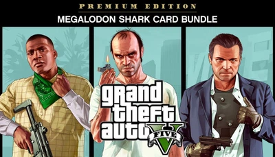 Игра Grand Theft Auto V: Premium Edition & Megalodon Shark Card Bundle для ПК (Ключ активации Rockstar Games)