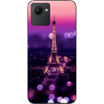 Силиконовый чехол SMTT для Realme C30 с картинкой Париж ночью