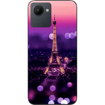 Силиконовый чехол SMTT для Realme C30s с картинкой Париж ночью