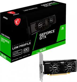 Відеокарта GF GTX 1630 4GB GDDR6 LP OC MSI (GeForce GTX 1630 4GT LP OC)