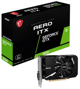 Відеокарта GF GTX 1630 4GB GDDR6 Aero ITX MSI (GeForce GTX 1630 AERO ITX 4G)