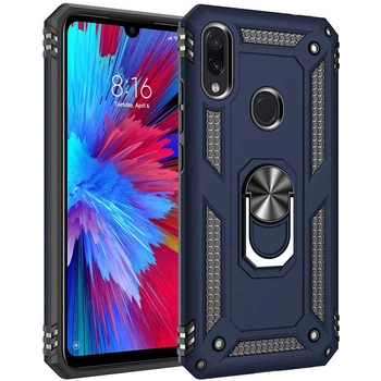 Ударопрочный чехол Serge Ring for Magnet для Xiaomi Redmi Note 7 / Note 7 Pro / Note 7s Темно-синий Без бренда