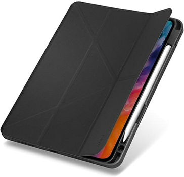 Książka Uniq Transforma Rigor do Apple iPad Air 10.9" 2020 antybakteryjna Charcoal Grey (8886463675267)