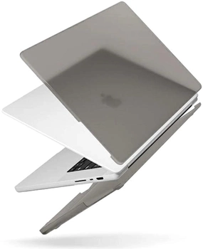 Etui na laptopa Uniq Claro do Apple MacBook Pro 14" 2021 Smoke Matt Grey (8886463679746)