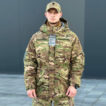 Мужская зимняя Куртка с мембраной Wind Stop мультикам/Парк с подкладкой Omni-Heat 4.5.0. размер 3XL