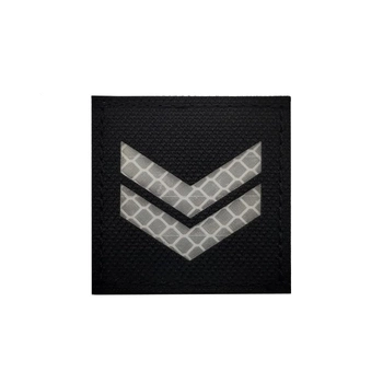 Шеврон SV Sergeant Stripes US Army N2 5*5 см Чорний (sv3027)