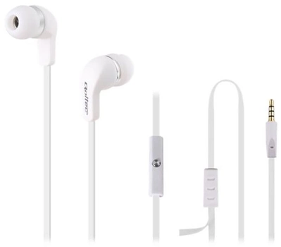 Słuchawki z mikrofonem Qoltec białe (50801)