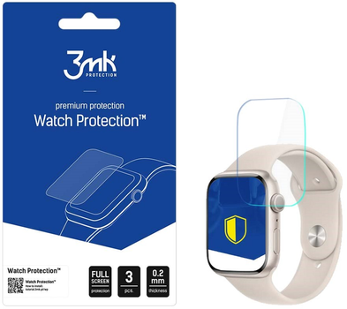 Folia ochronna 3MK Watch Protection na ekran smartwatcha Apple Watch 8 41 mm 3 szt. (5903108490993)