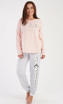 Пижама женская (лонгслив, штаны) Vienetta 2XL персиковый 303285
