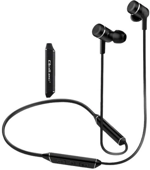 Навушники з мікрофоном Qoltec Premium BT long life чорні (50816)