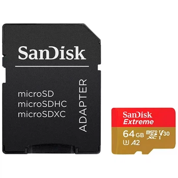 Карта пам'яті SanDisk 64GB microSD class 10 UHS-I Extreme For Action Cams and Dro (SDSQXAH-064G-GN6A