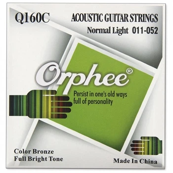Струны для акустической гитары Orphee Q160C Color Copper Normal Light 11-52