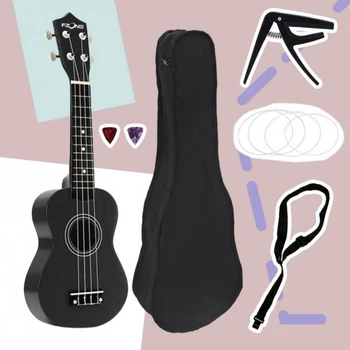 Набір укулеле Fzone FZU-002 (Black) чохол (без утеплювача) та аксесуари