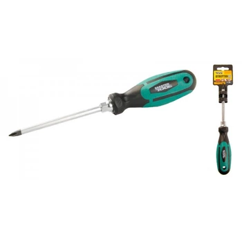 Отвёртка крестовая РН1*100 усиленная MASTERTOOL GM (45-8110)