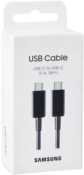 Kabel Samsung USB Type-C - USB Type-C 5A 1.8 m czarny (8806094257540)