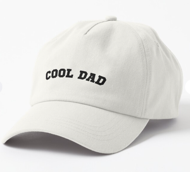 Кепка Унисекс Malfini с принтом Cool Dad для папы Белый