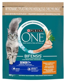 Сухий корм для котів Purina One Senior 7+ з куркою та цільними зернами 800 г (8445290246691)