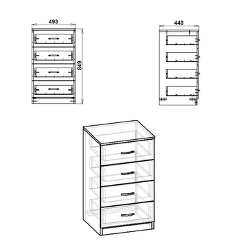 Комод 4А Компанит Орех экко (32689519)