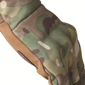 Плотные перчатки SoftShell с защитными накладками и антискользящими вставками мультикам размер L