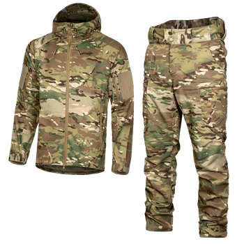 Легкая Мужская Форма Куртка с капюшоном + Брюки / Костюм CamoTec мультикам / Твиловой Комплект размер 2XL