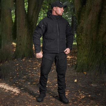 Зимняя мужская Куртка Call Dragon с Капюшоном и подкладкой Omni-Heat рип-стоп черная размер S