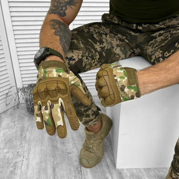 Плотные перчатки Mechanic M-Pact 3 с защитными Накладками и антискользящими Вставками мультикам размер XL