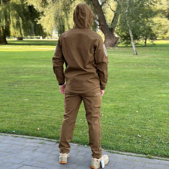 Костюм мужской на флисе Куртка + Брюки / Утепленный Комплект Softshell койот размер 3XL