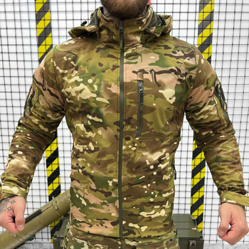 Мужская водонепроницаемая Куртка с Капюшоном Squad Softshell на флисе мультикам размер XL