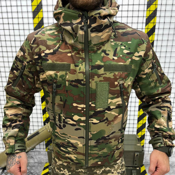 Мужская водонепроницаемая куртка Armageddon Softshell с Капюшоном и Липучками под шевроны мультикам размер 2XL
