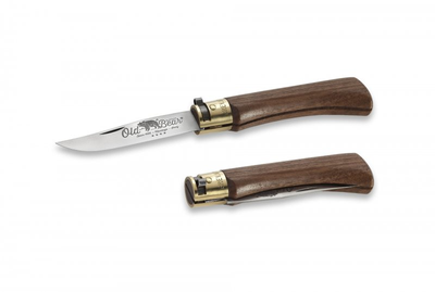 Нож Antonini Old Bear "M" 19 см, рукоятка - орех, сталь - C67, больстер - латунь, арт.9306/19LN