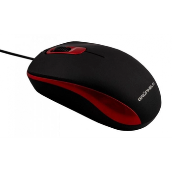Компьютерная мышь USB Grunhelm Чёрная с красным