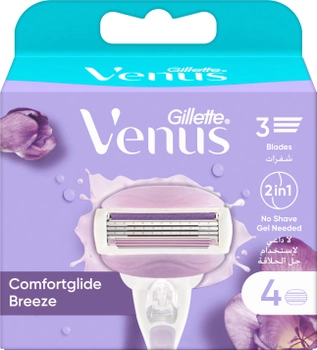 Змінні картриджі для гоління (Леза) жіночі Venus ComfortGlide Breeze 4 шт (7702018886364)