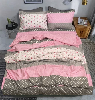 Комплект постельного белья Zastelli Евро 200х220 Star Dots Pink Поплин (2500000963551)