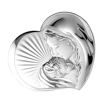 Серебряная икона Дева Мария с младенцем (10,5 x 9 см) Valentі 81295 2L