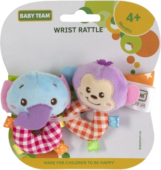 Брязкальце-браслет Baby Team Слоник і мавпочка (8504 слоник-мавпочка)