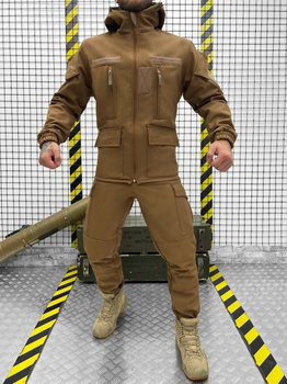 Тактичний теплий військовий комплект Leader ( Куртка + Штани ), Камуфляж: Койот, Розмір: L